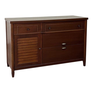 1960s Compact Credenza With Dual Storage For Sale
