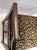 Vintage Fretwork Curved Arm Vanity Stool/ Bench With New Leopard Upholstery For Sale - Image 9 of 18