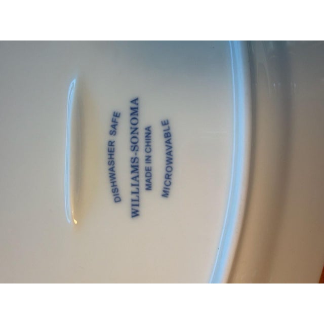 2010s Vintage Williams-Sonoma 'Je Demande du Boeuf' Blue and White Oval Steak Platter For Sale - Image 5 of 7