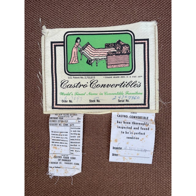Vintage Castro Convertibles MCM Swivel High Back Lounge Chair For Sale - Image 11 of 13