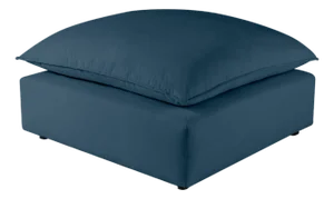 Cali Navy Performance Fabric Ottoman