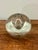 Sculptural 1960s Scandinavian Modern blown glass bud vase with a wonderfully unusual optical form. The heavy clear glass...