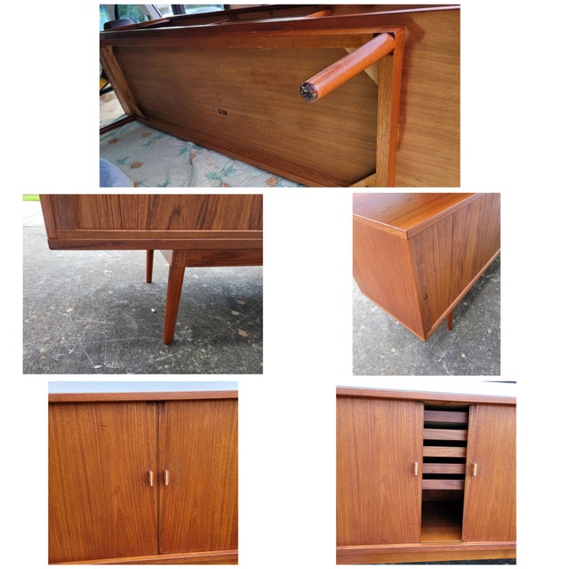 1960s Mid Century Danish Teak Credenza by Lovig For Sale - Image 10 of 12