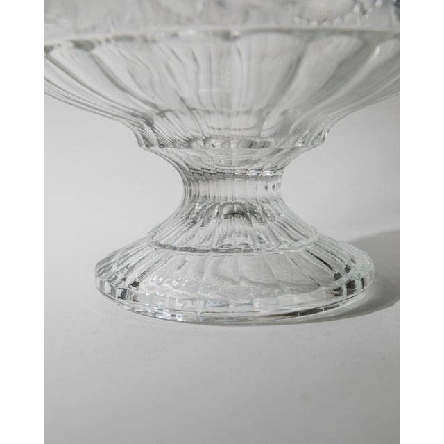 Vintage Footed Bowl in Floral Pressed Glass, 1960s For Sale - Image 5 of 12