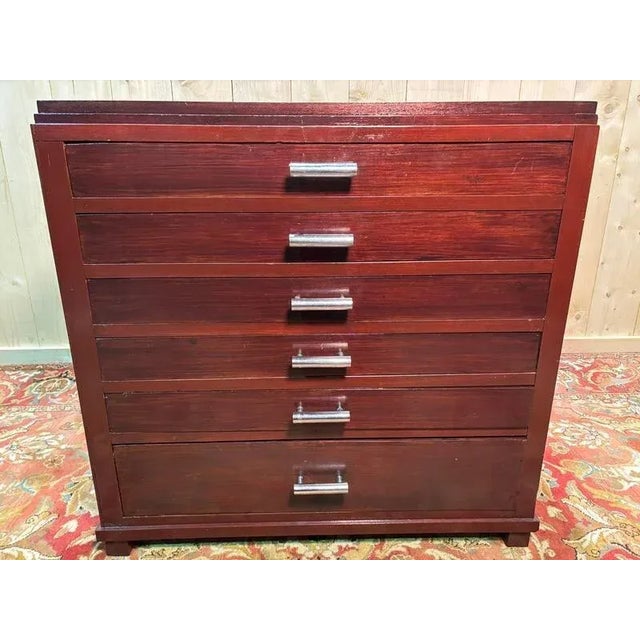 Art Deco Mahogany Chest of Drawers For Sale - Image 4 of 12