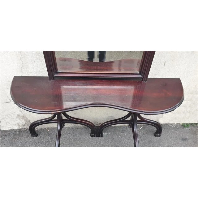 Console with Large Mirror from Thonet, Late 19th or Early 20th Century For Sale - Image 11 of 18