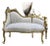 Baroque Style Tan Beige Sofa/Settee Gold Details For Sale