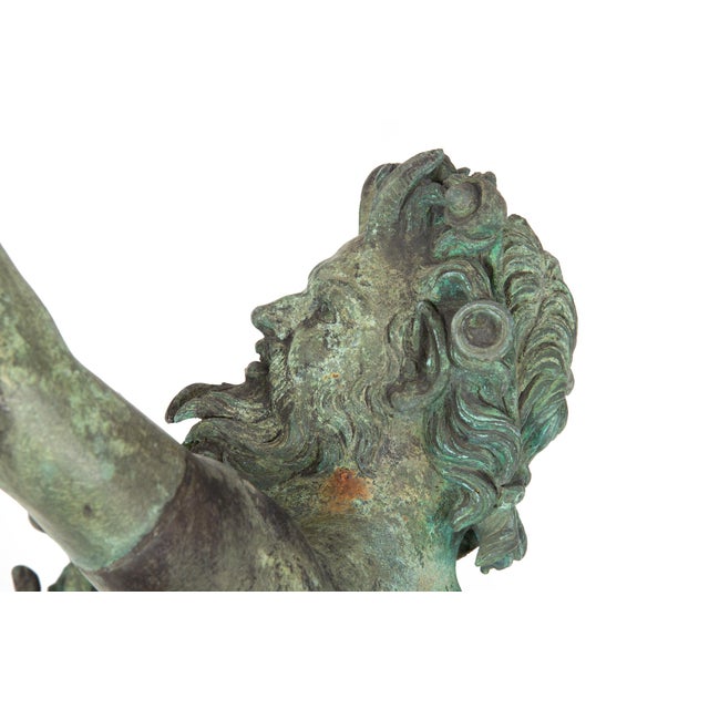Italian Grand Tour Bronze Sculpture “Dancing Faun of Pompeii” After Antique For Sale - Image 14 of 18