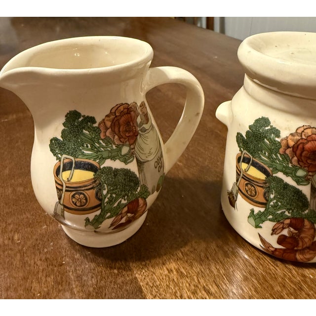 Hyalyn Ceramic Canisters With Creamer and Sugar Set - 6pcs For Sale - Image 13 of 16