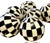 A collection of six beautiful late 19th century horn and bone Victorian carpet balls. Each ball displays alternating...