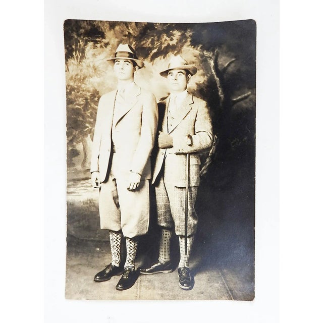 Art Deco Vintage 1920s Photograph Sharp Dressed Men in Knickers For Sale - Image 3 of 4