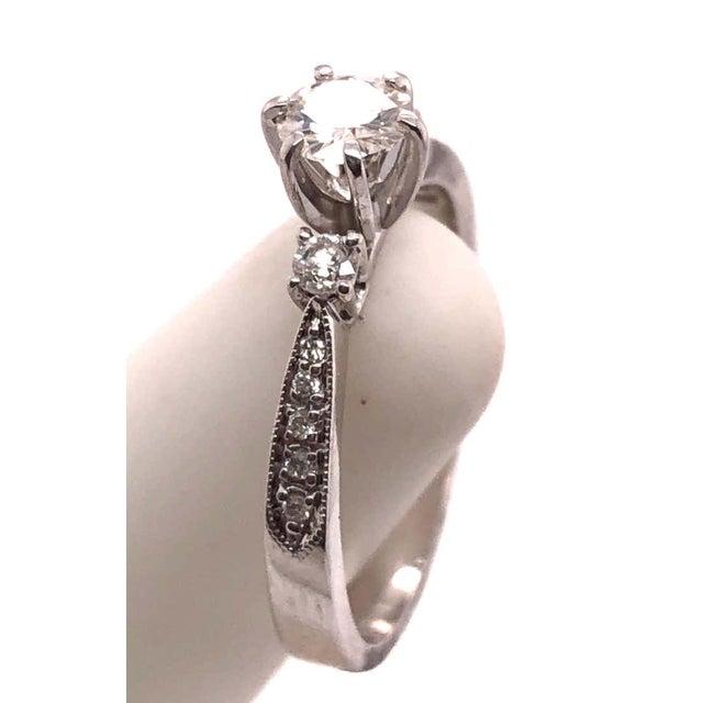 18 Karat White Gold Engagement Ring 1.00 Total Diamond Weight For Sale - Image 11 of 12