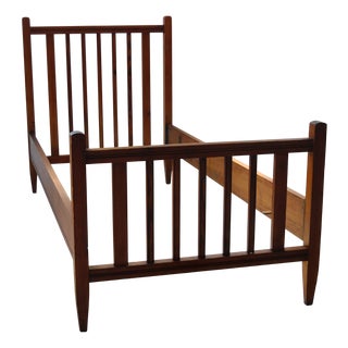 Rationalist Oak Wood Single Bed, Italy For Sale
