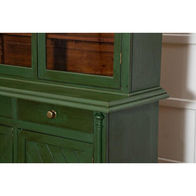 Antique English Painted Pine Glazed Dresser, 1870 For Sale - Image 10 of 18
