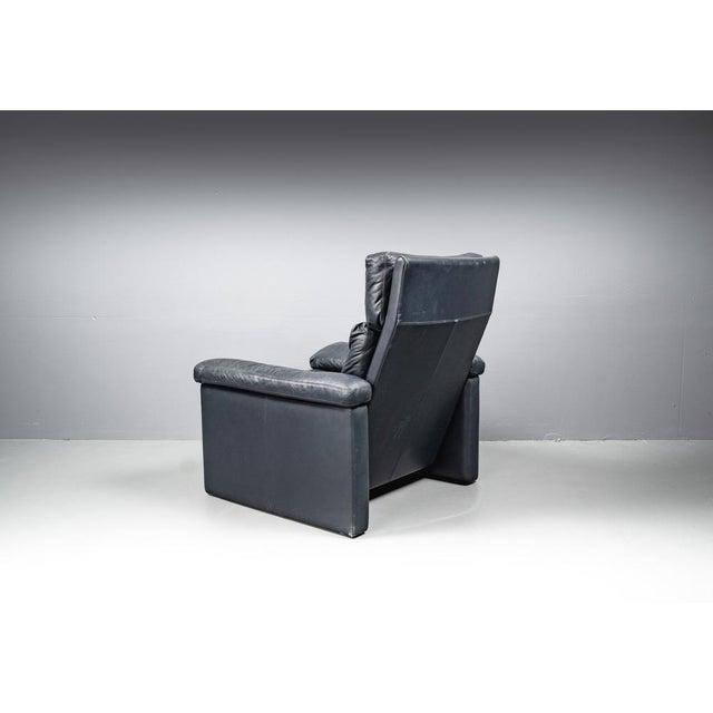 Blue Leather Armchair from Cor Conseta, Germany, 1980s For Sale - Image 6 of 18