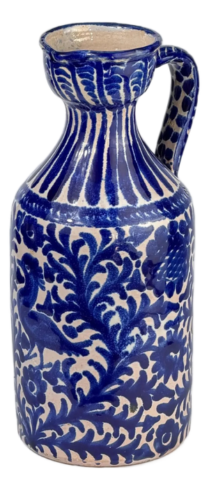 Vintage Fajalauza Blue and White Bird Pitcher, 1950s