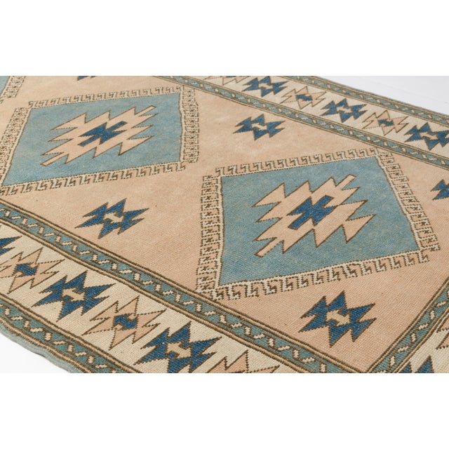 1960s Antique Handmade Vintage Carpet For Sale - Image 5 of 10