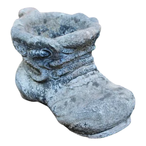 English Cast Stone Planter in the Form of a Giant's Shoe