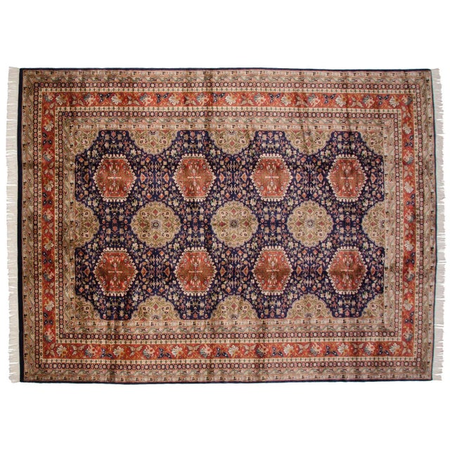 Vintage Fine Pakistani Caucasian Design Rug - 9'1" X 12'1" For Sale In New York - Image 6 of 7