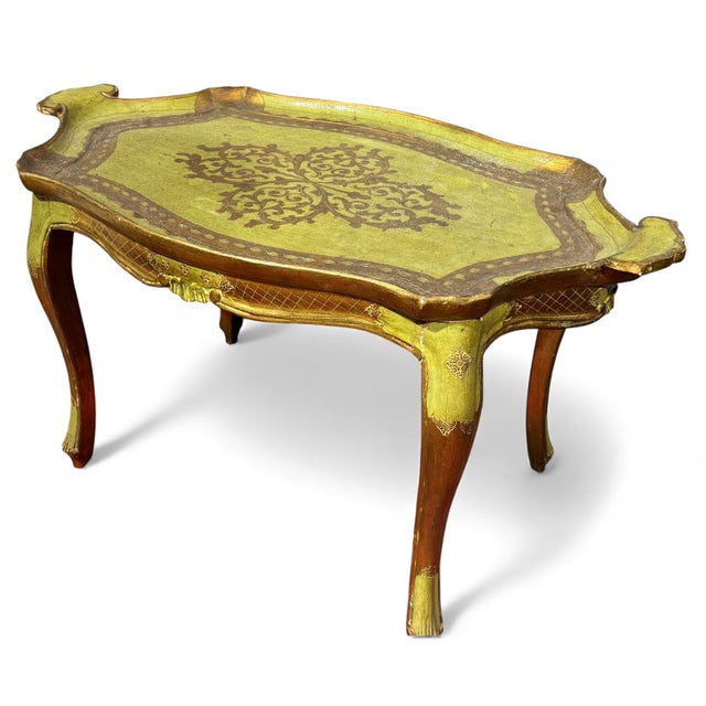 Wood Antique Venetian Style Coffee Table, 1890s For Sale - Image 7 of 7