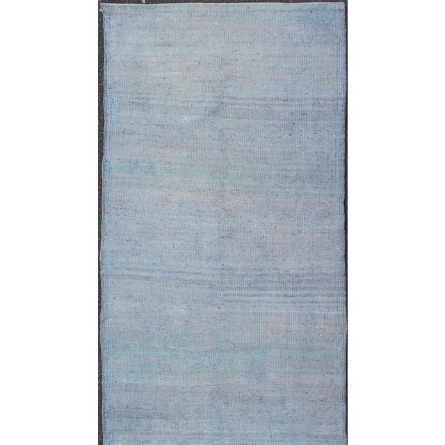 Vintage Turkish Kilim Runner With Soft Blue and Gray Hues 2'4 X 8'0 For Sale - Image 4 of 10