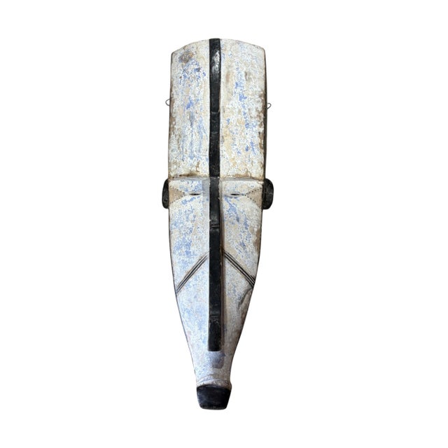 Vintage Large Fang Mask Elongated Face Gabon African Mask 31.5" H For Sale - Image 4 of 8