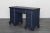 Vintage solid built desk of seven drawers with dovetail joints This desk is painted in blue and gold with antique glaze...