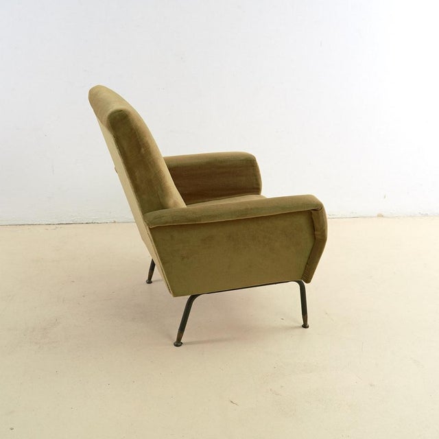 Vintage Lounge Chair in Fabric, 1950s For Sale - Image 3 of 5