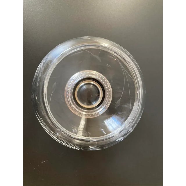 Crystal Glass and Sterling Silver Votive Candle Holder or Bowl Catchall by Duchin For Sale - Image 4 of 12
