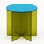 Modern Color Wheel Side Table Blue-Olive Green For Sale - Image 3 of 3