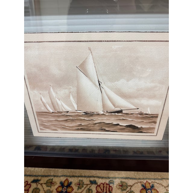 Brown Henry Shields for Soicher Marin Vintage Racing Sloops Lithographs, Set of Four For Sale - Image 8 of 12