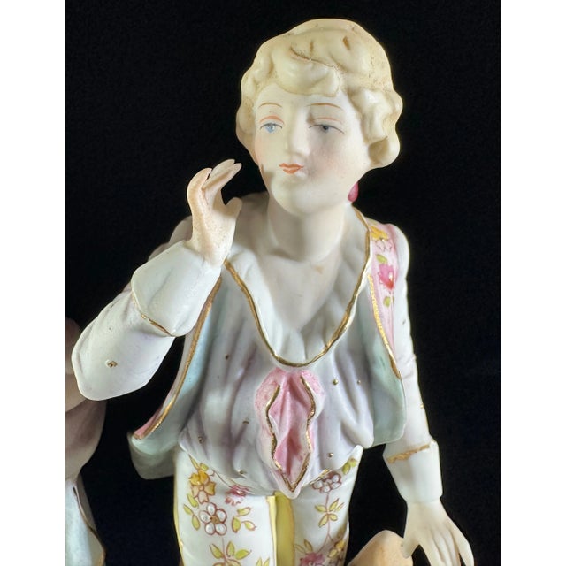 White Set of 2 Arnart Bisque Porcelain Figures, #7955, C. 1955 For Sale - Image 8 of 11