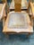 English Antique Quarter-Sawn Oak Dining Chairs With Embossed Leather Seats - Set of 4 For Sale - Image 3 of 12