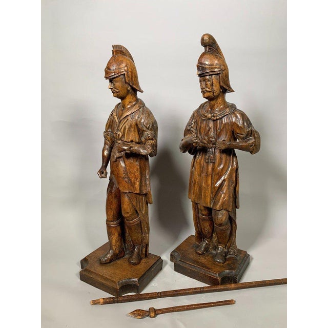 Sculpture, Roman Soldiers of the Crucifixion - 78 cm, 17th Century For Sale - Image 6 of 8