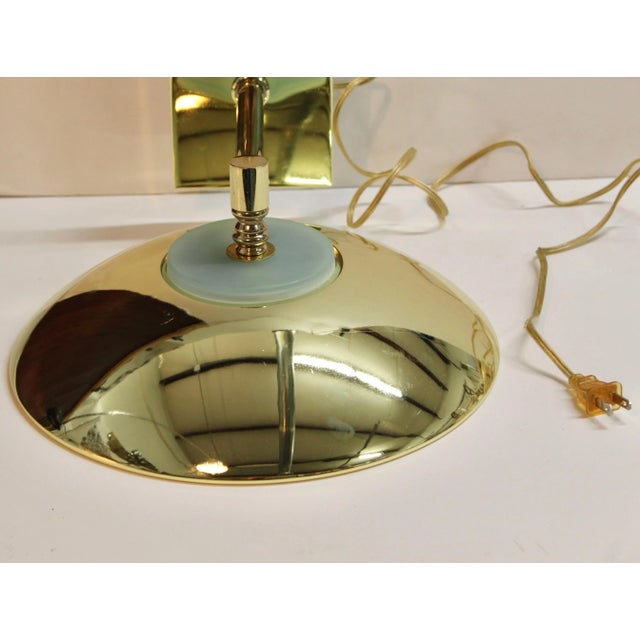 Vintage Mid Century Modern Brass Flying Saucer Wall Sconce For Sale - Image 9 of 11