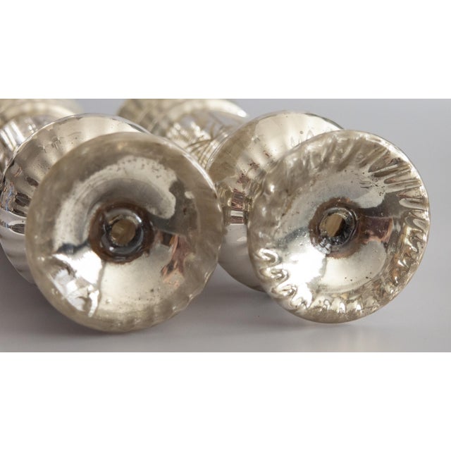 Large 19th Century French Silvered Mercury Glass Vases - A Pair For Sale - Image 11 of 12