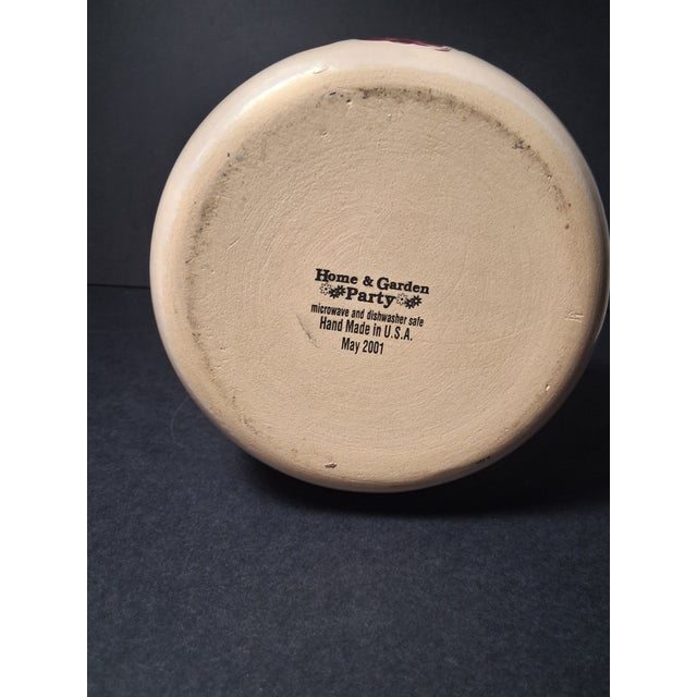Red Home & Garden Party Stoneware Cookie Jar / Bean Pot For Sale - Image 8 of 10