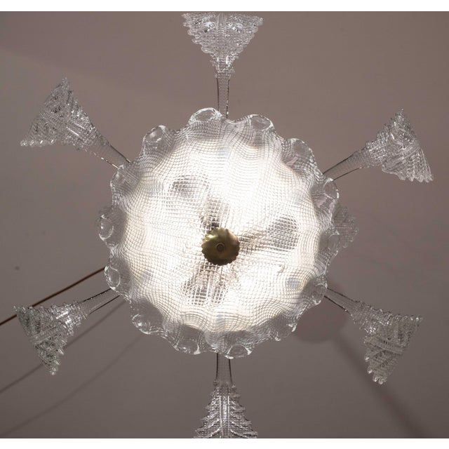 Art Decò, Barovier & Toso Chandelier, Murano Glass, 1950s For Sale - Image 6 of 12