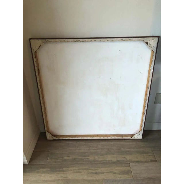 1970s Large Mid Century Geometric Abstract Painting For Sale - Image 11 of 12