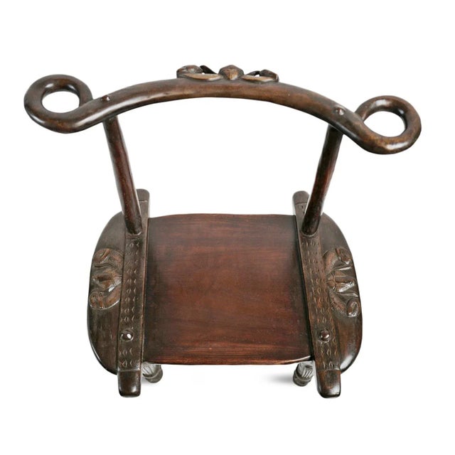 Antique Carved Senufo Ram Chair For Sale - Image 4 of 8