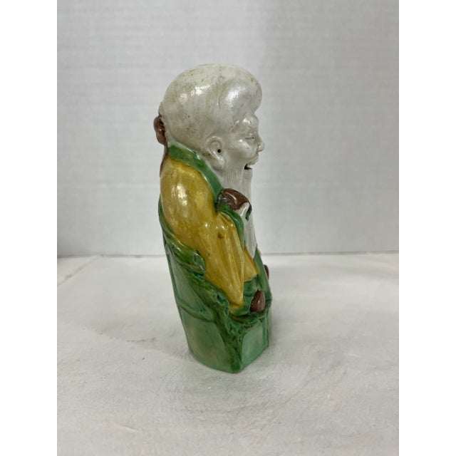 Chinese Shou Lao Pottery Figurine For Sale - Image 4 of 9