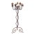 Jan Barboglio Hand-Forged Rust Patina Iron 9-Light Floor Candelabra For Sale