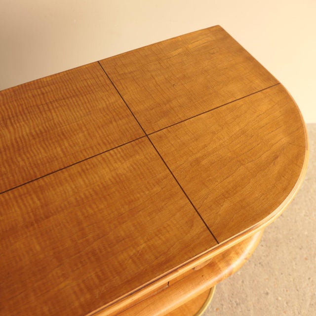 Maple and Brass Console For Sale - Image 14 of 18