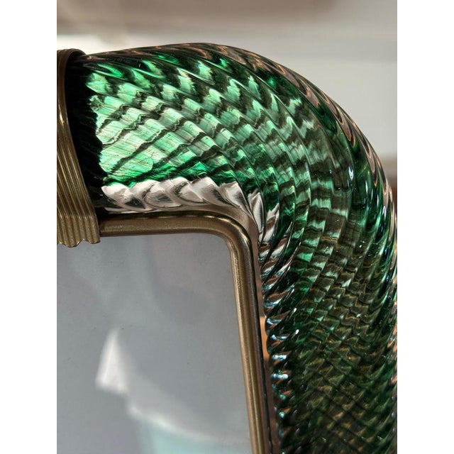 Green Olive Green Murano Glass Photo Frame, 2000s For Sale - Image 8 of 14