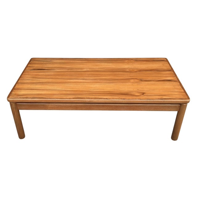 Mid-Century Modern Vintage Danish Modern Solid Wood Coffee Table For Sale - Image 3 of 12