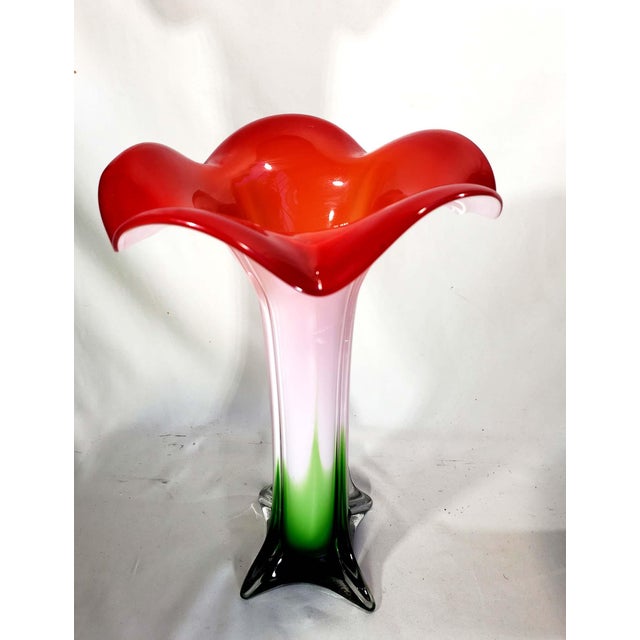 Update! Tall Vintage MidCentury Murano Art Glass Vases a
