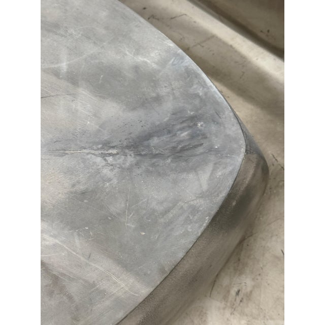 Plastic Attributed to Vladimir Kagan for Ralph Pucci Ltd Edition Grey Foundry Chairs and Ottoman For Sale - Image 7 of 15