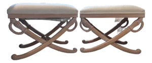 1960s Empire Style X Sword Stools - A Pair