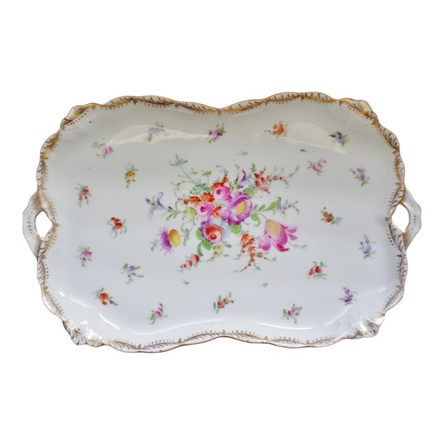 Dresden Porcelain "Malmaison" Tray For Sale