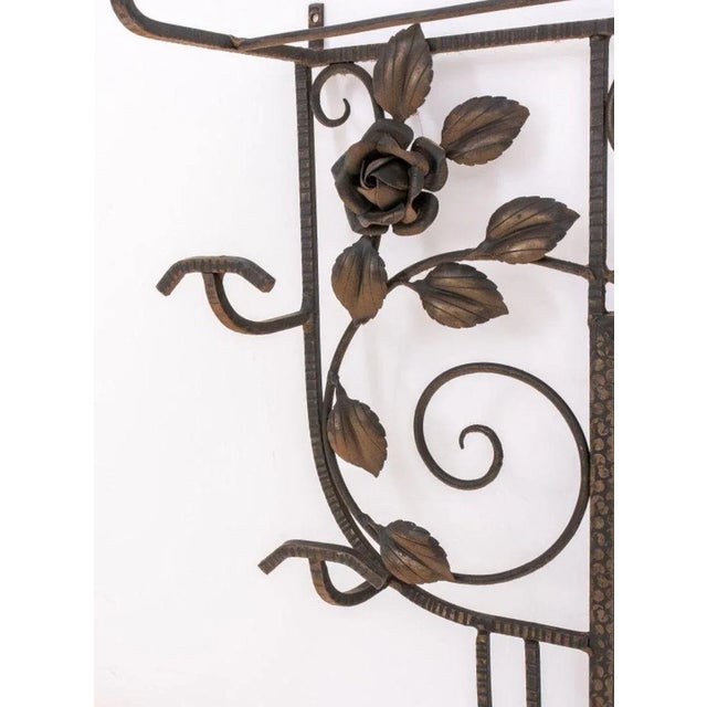 Art Deco French, Art Deco Mirror With Coat Rack For Sale - Image 3 of 8